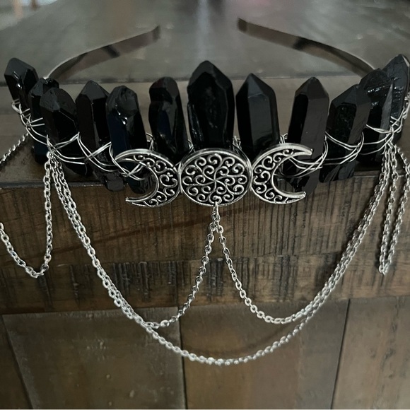 Raw Crystal Quartz headband Tiara/crown - Picture 2 of 5
